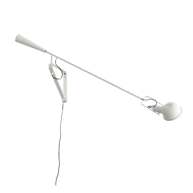 Crescendo Swinging Arm Overhead Wall Light - in White