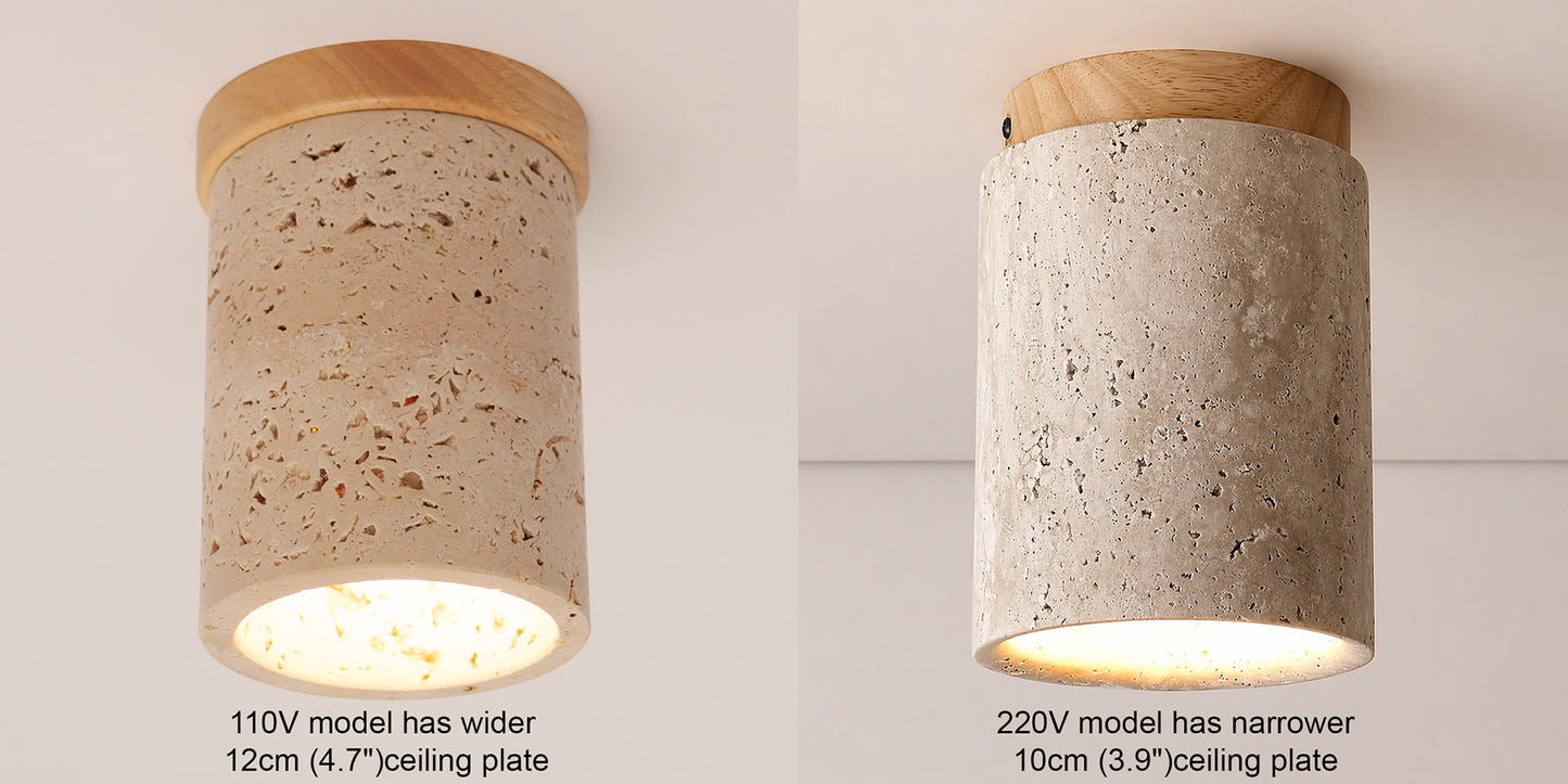 Sonoma Wood And Stone Minimalist Ceiling Light