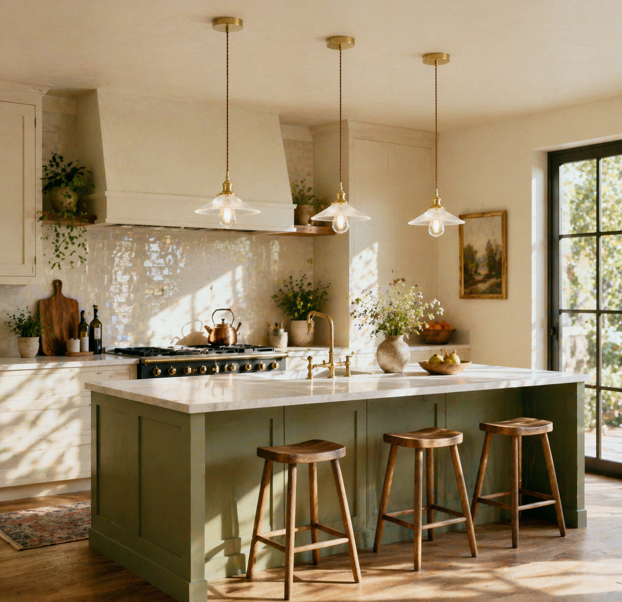 Finch Ribbed Glass Pendant Light