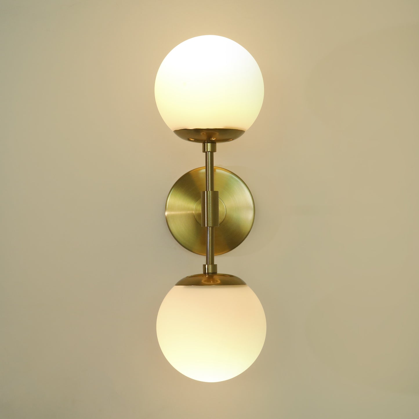 Ritz Duo Brass Art Deco Wall Sconce