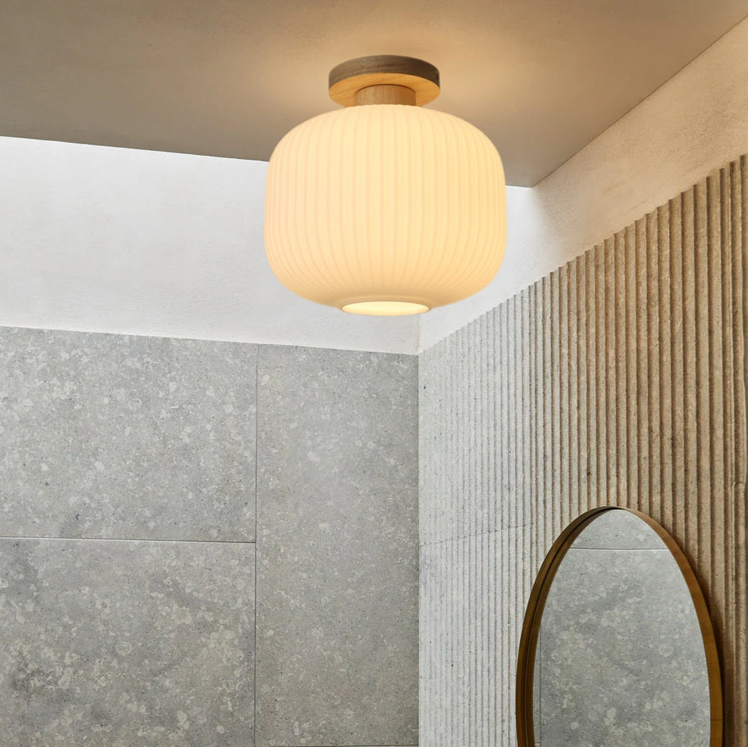 Lampions Paper Lantern Japandi Fixed Glass Ceiling Light