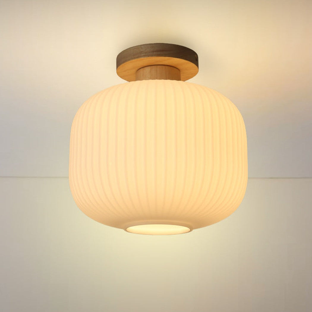 Lampions Paper Lantern Japandi Fixed Glass Ceiling Light