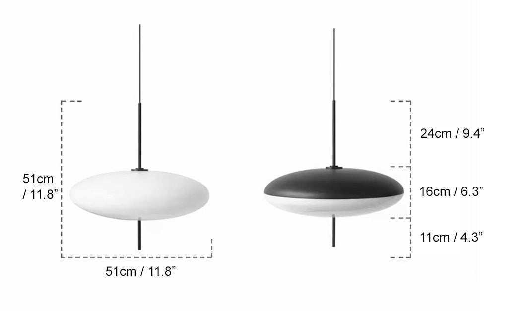 Fluo Bauhaus Milk Glass Pendant Light