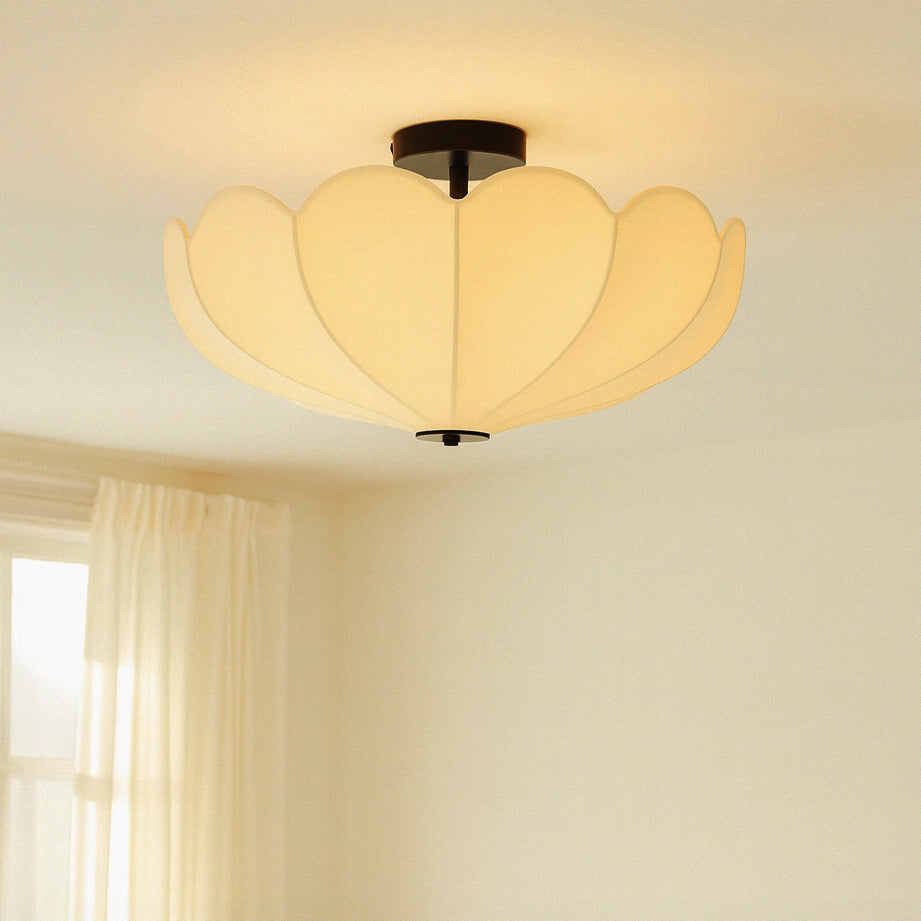 Pivione Handmade Fabric Flower Ceiling Light