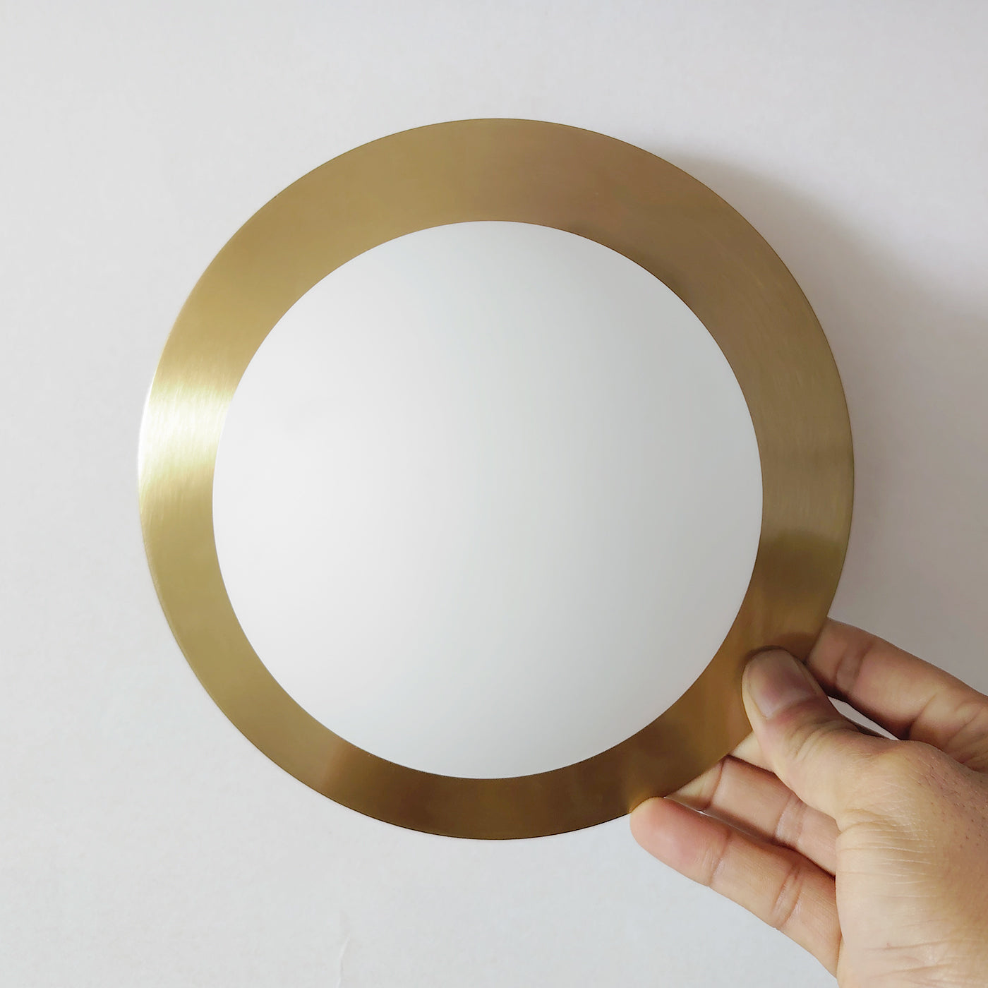 Rund Brass Plate Frosted Glass Mid Century Modern Wall Light / Ceiling Light