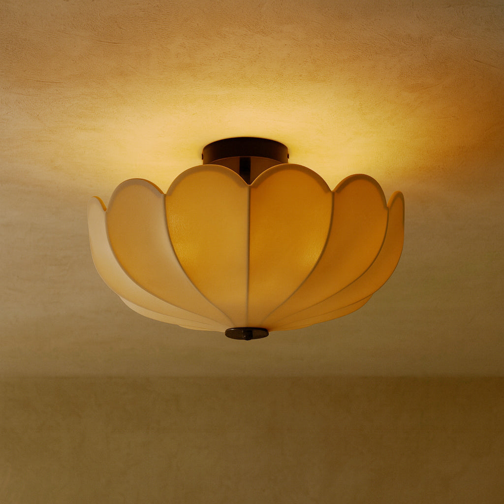 Pivione Handmade Fabric Flower Ceiling Light