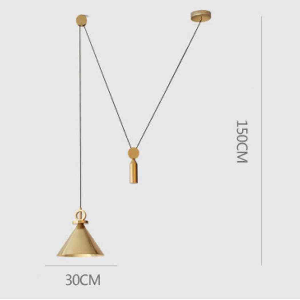 Amun Modern Pulley Brass Pendant Light