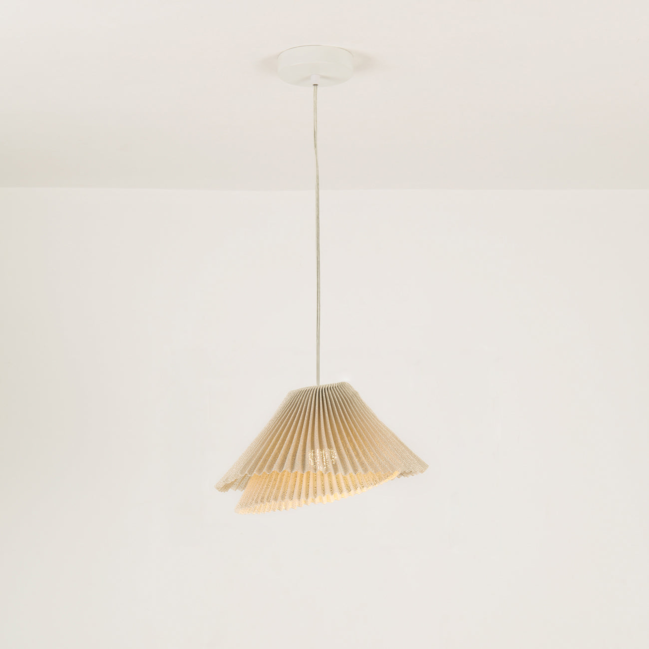 Genoise layered fabric wabi sabi minimalist japandi pendant light