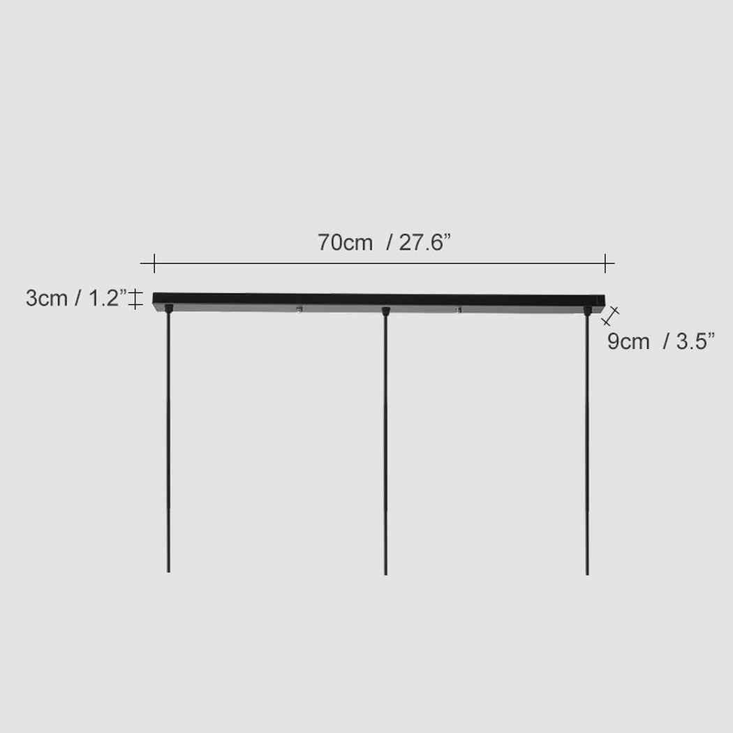 Linear ceiling rose for grouping multiple pendant lights