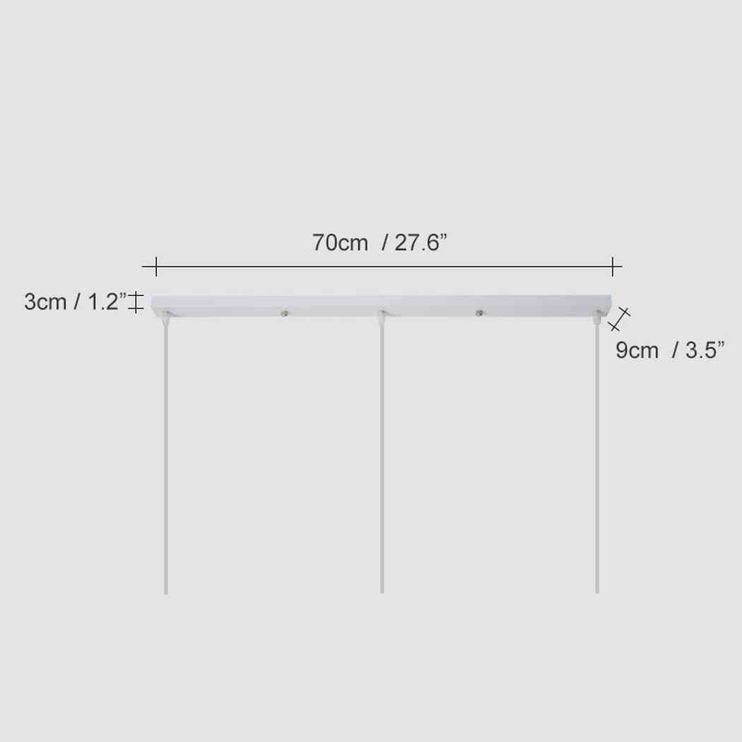 Linear ceiling rose for grouping multiple pendant lights