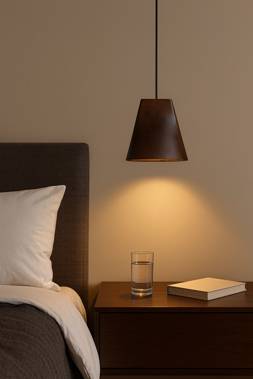 Walnut Solid Wood Minimalist Scandinavian Pendant Light