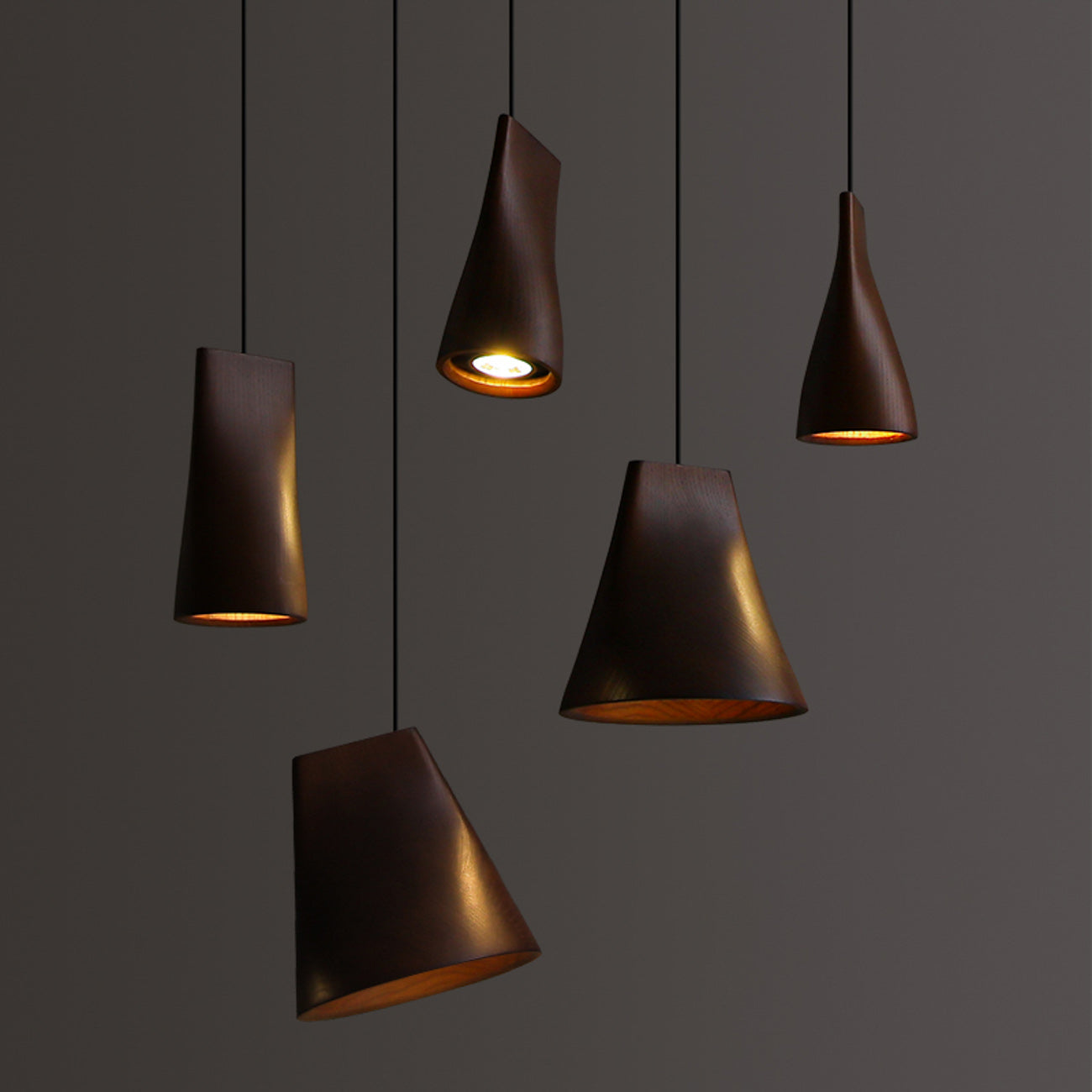 Walnut Solid Wood Minimalist Scandinavian Pendant Light