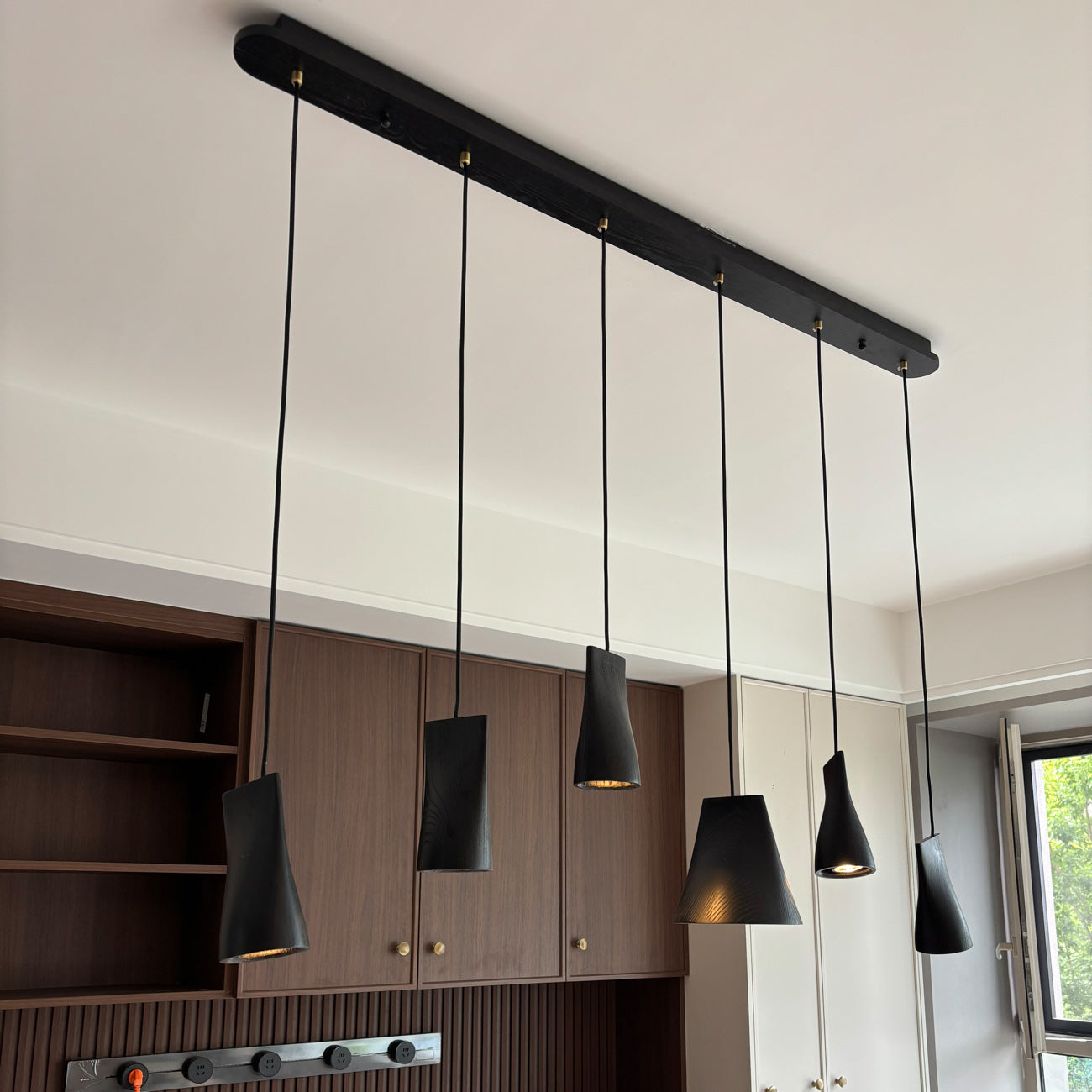 Walnut Solid Wood Minimalist Scandinavian Pendant Light