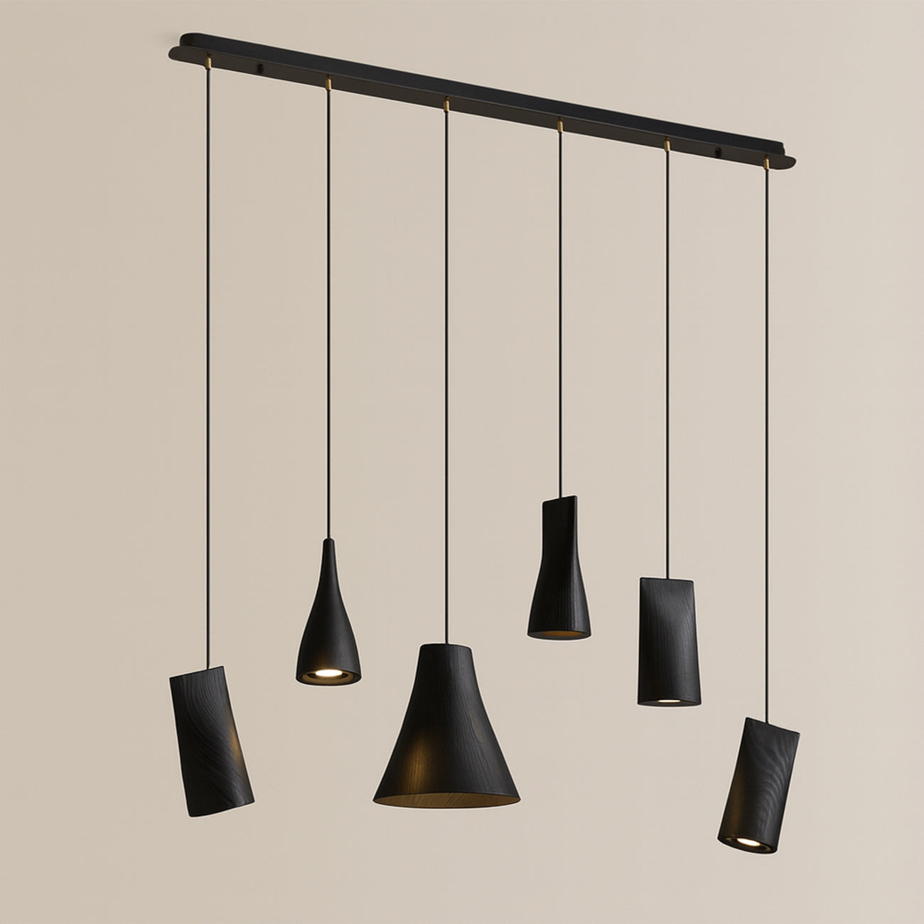 Walnut Solid Wood Minimalist Scandinavian Pendant Light