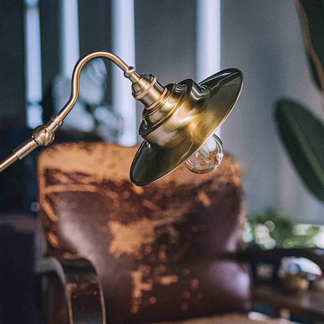 Brass Gooseneck Wall Light