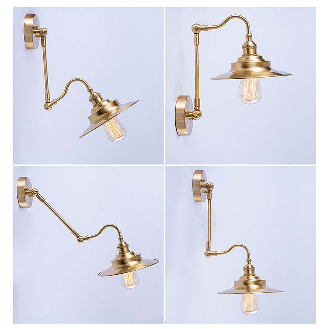 Brass Gooseneck Wall Light