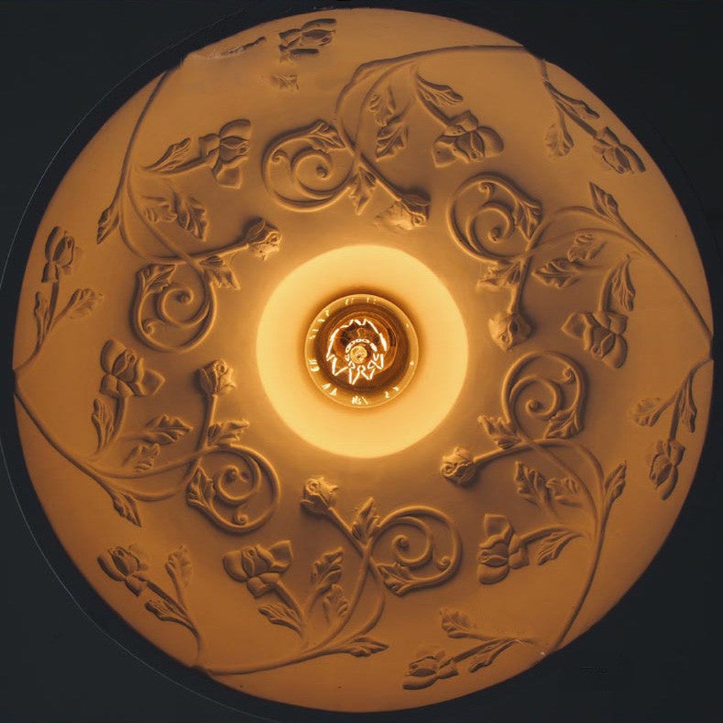 Epernay elegant white cement / resin cast pendant ceiling light