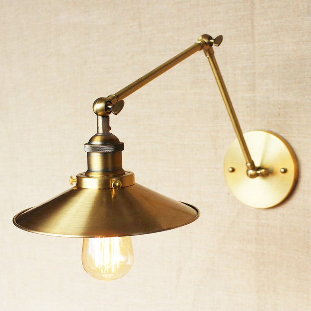 Tudo and Co 35cm Brass Cone Shade Wal...