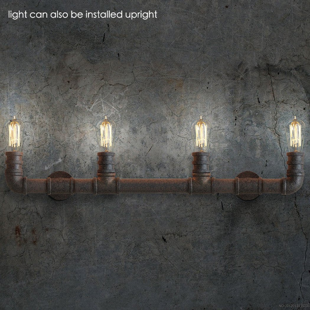 4 head water pipe wall light