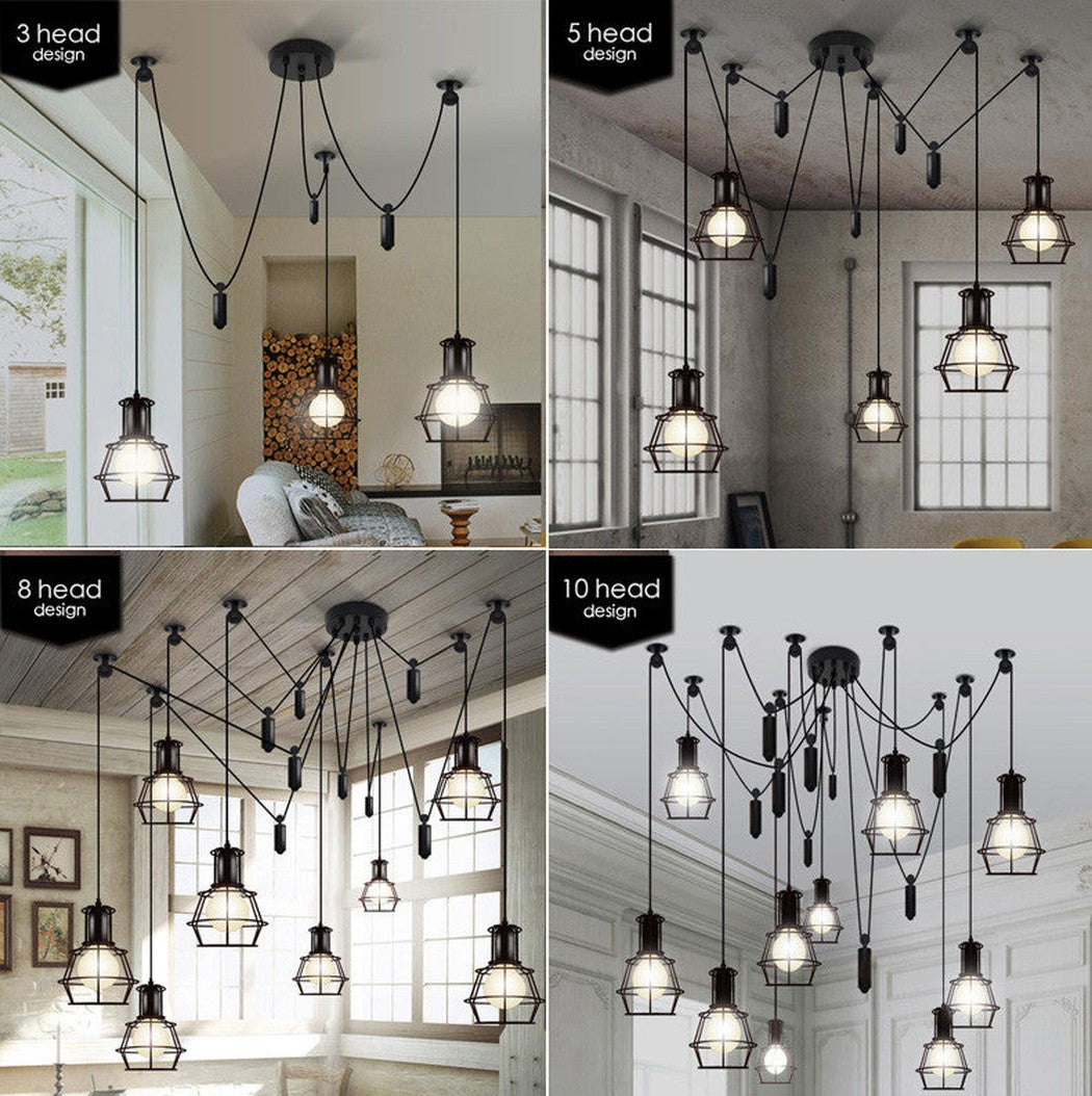 Bingham Caged Bulbs Industrial Pendant Light