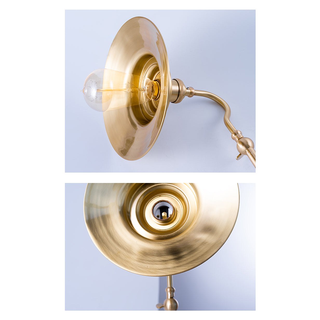 Brass Gooseneck Wall Light