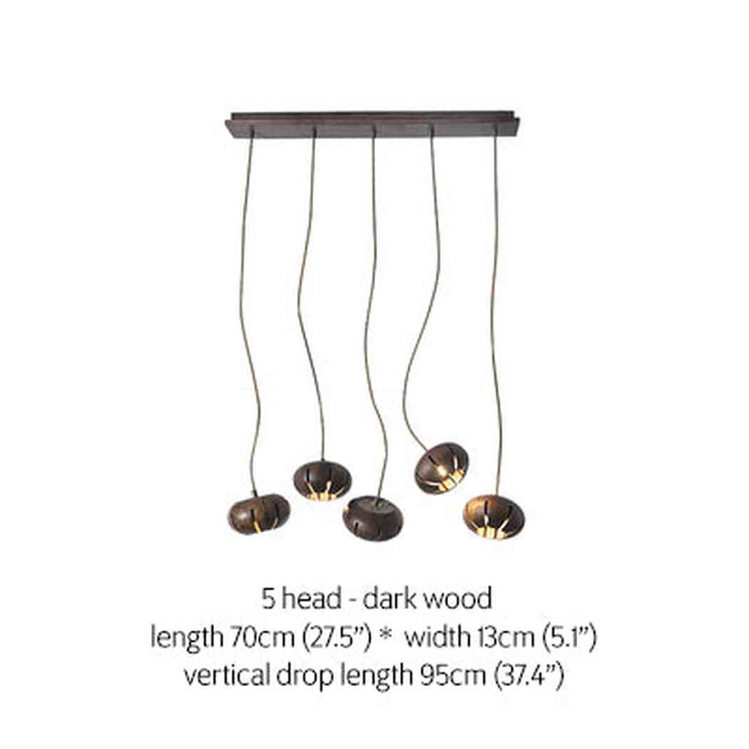 Wooden Petal Kitchen Island Pendant Light