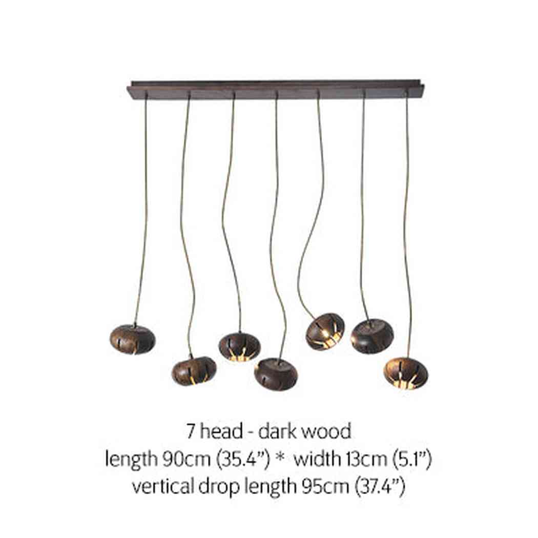 Wooden Petal Kitchen Island Pendant Light