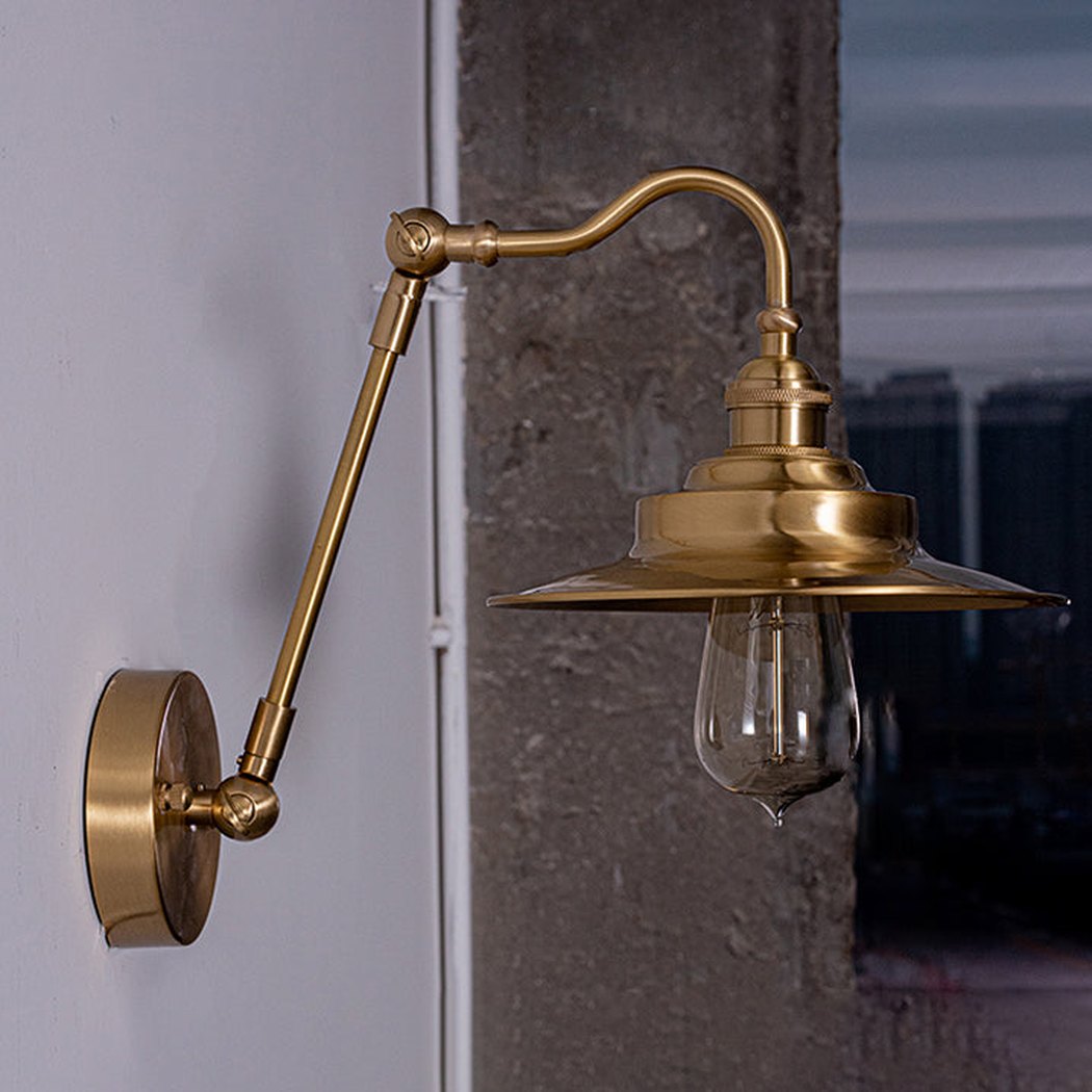 Brass Gooseneck Wall Light