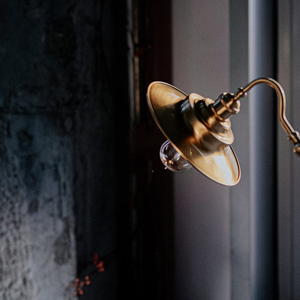 Brass Gooseneck Wall Light