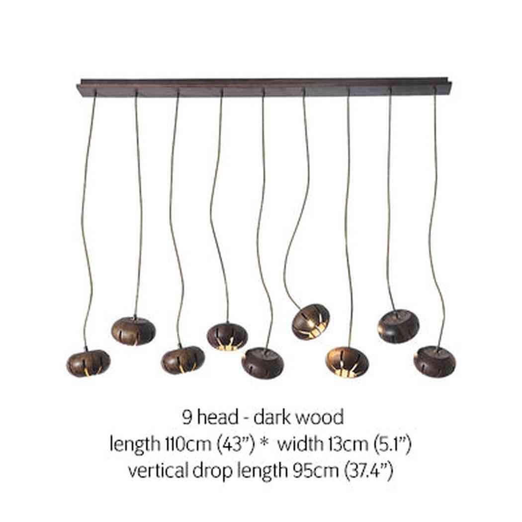 Wooden Petal Kitchen Island Pendant Light