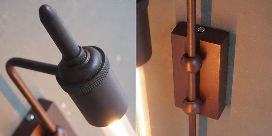 Antique Pencil Bulb Wall Light details