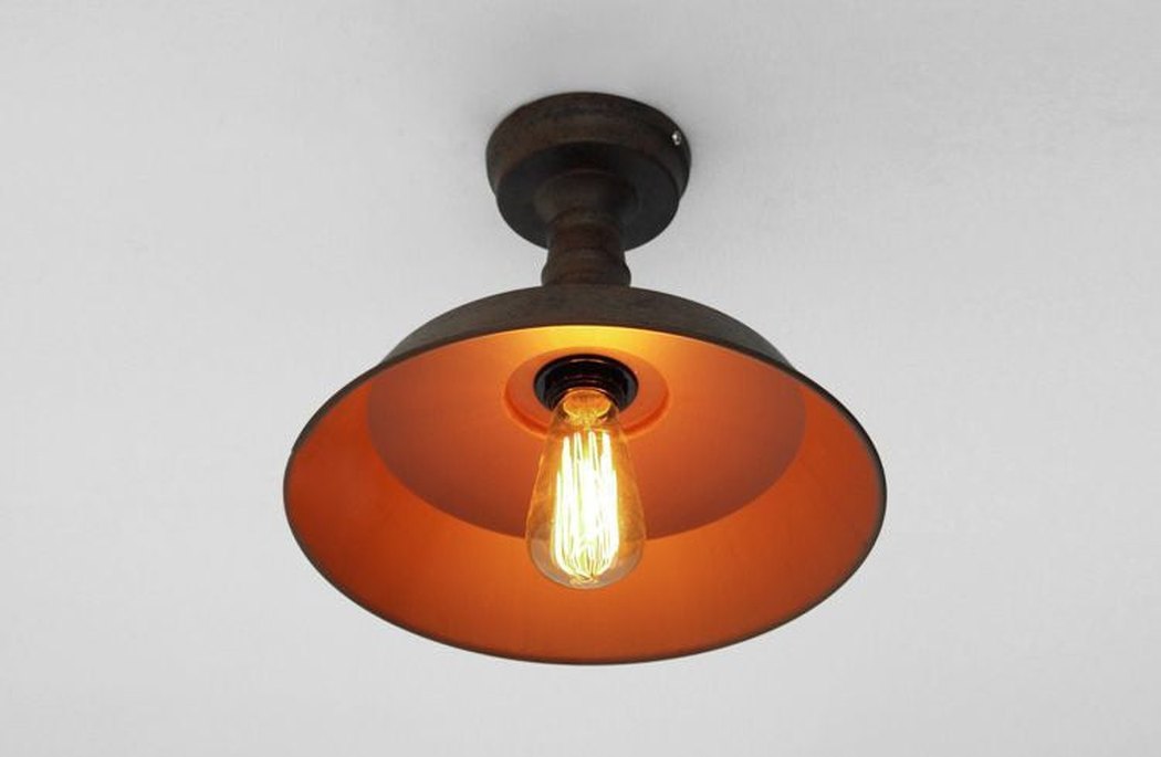 rustic vintage industrial ceiling light with edison bulb