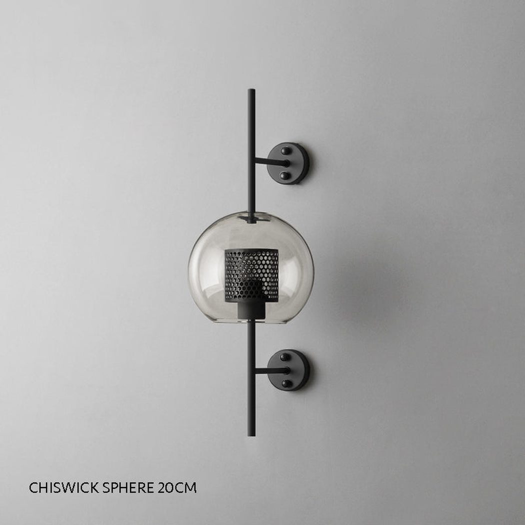 Chiswick Glass Shade Brass Fitting Wall Light
