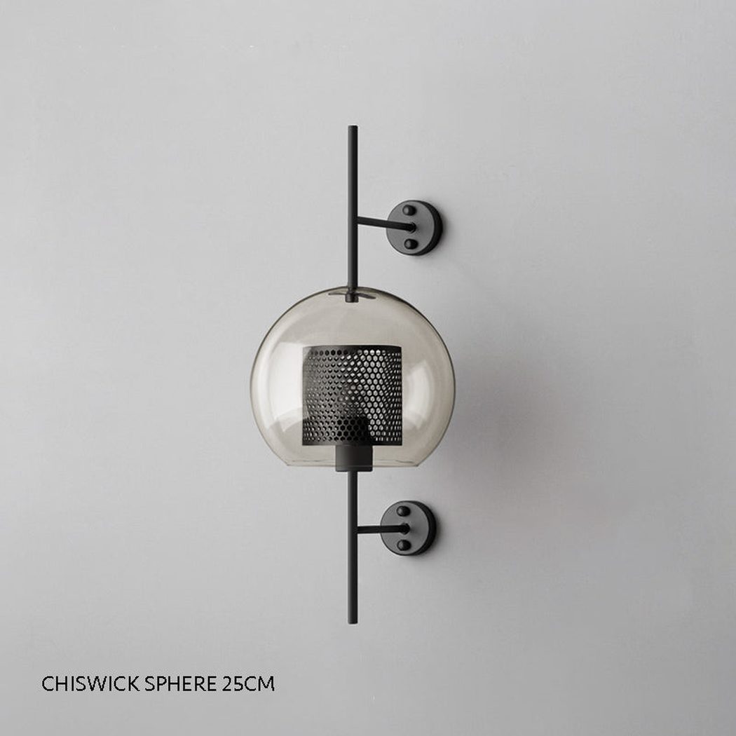 Chiswick Glass Shade Brass Fitting Wall Light