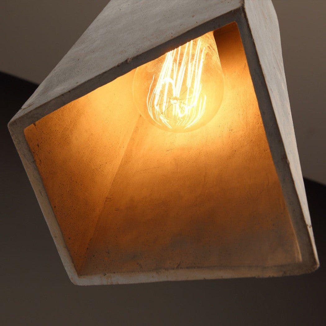 Concrete Odense Archi Minimalist Pendant Light - bottom view