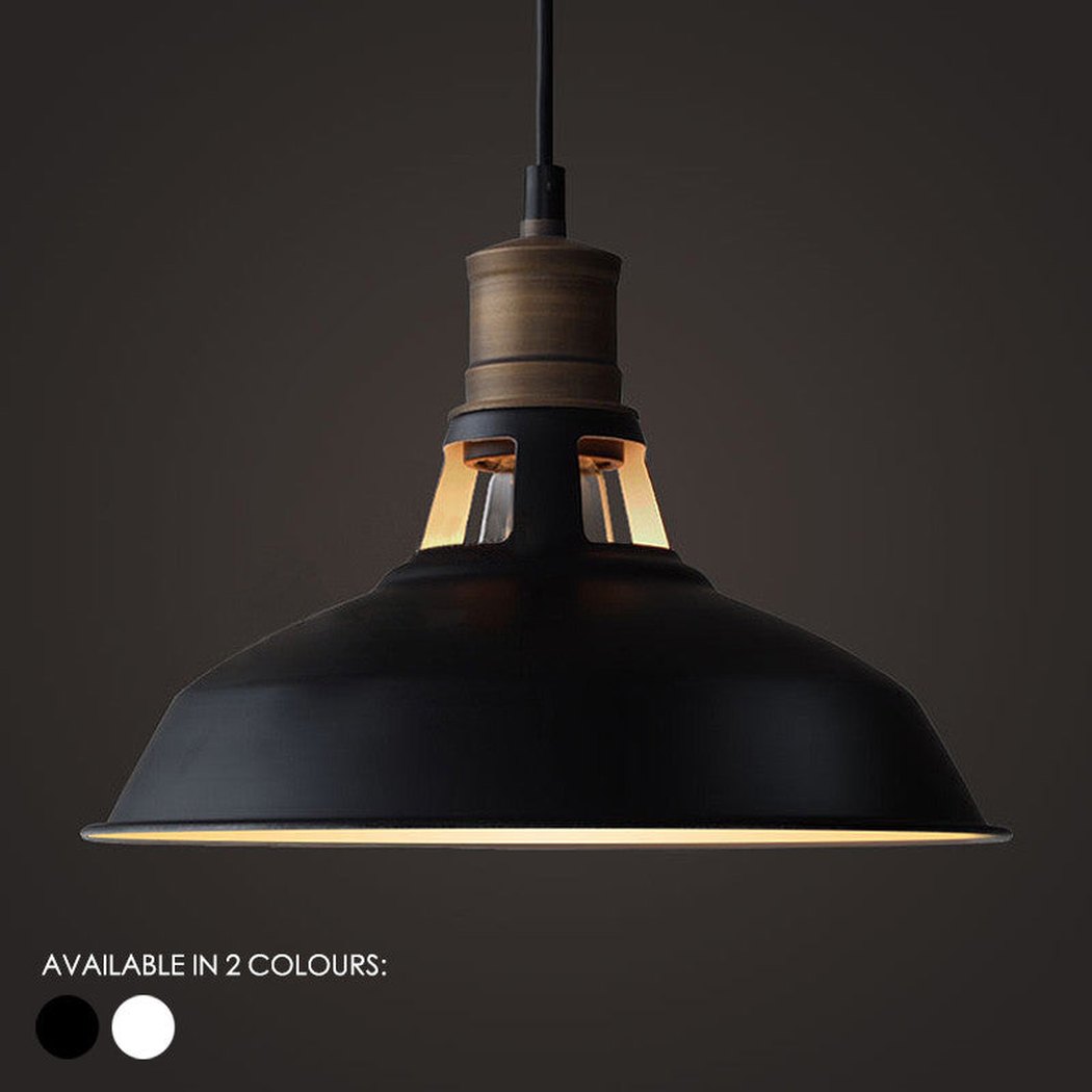 Duotone industrial metal shade retro pendant light. Ceiling Light
