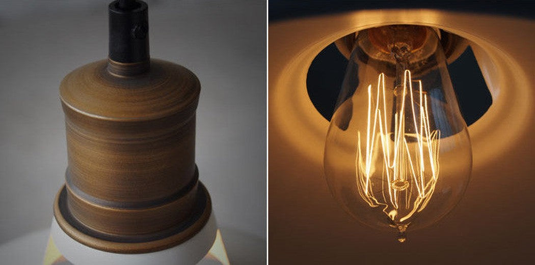 Duotone industrial metal shade retro pendant light. Ceiling Light