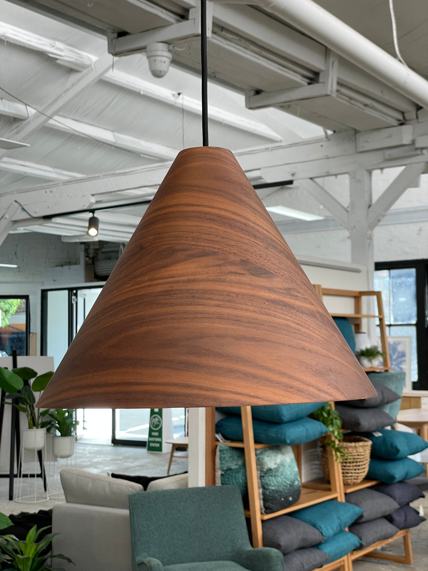 Geppetto Wooden Cone Pendant Light