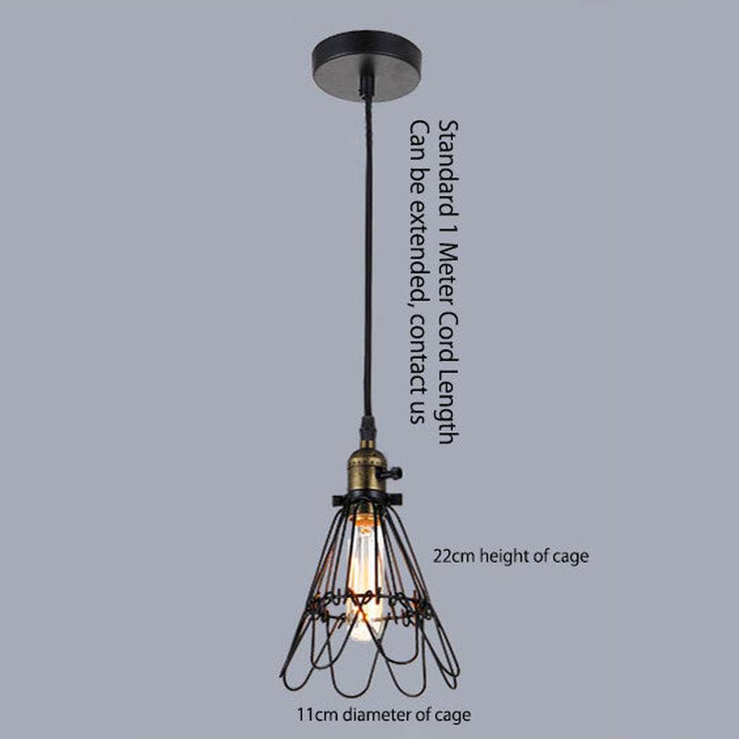 Kaye Wire Cage Industrial Retro Pendant Light