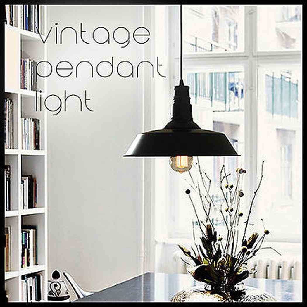 Vintage Industrial Pendant Light Black