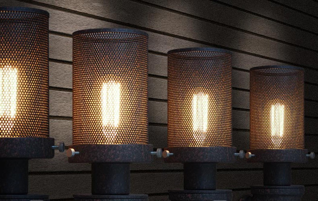 Mesh Iron Pipe Industrial Retro Wall Light