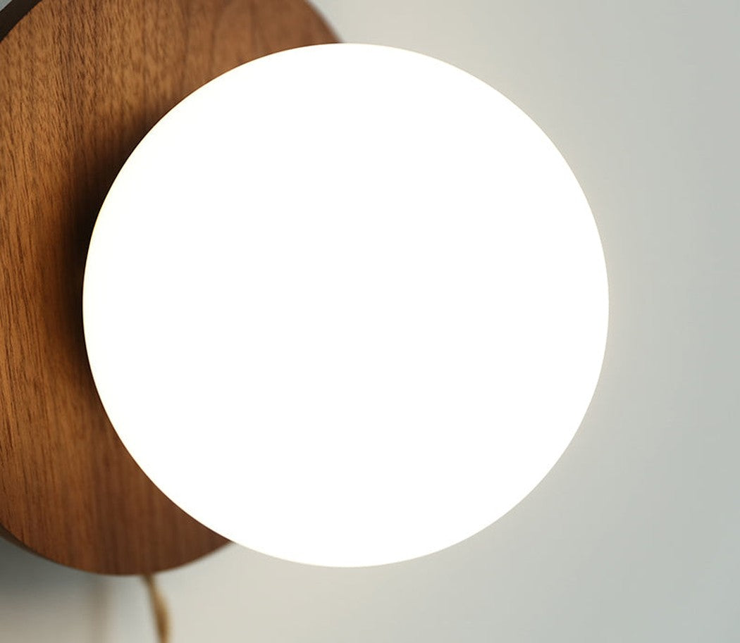 Odesa Wooden Plate Minimalist Line Wall Light
