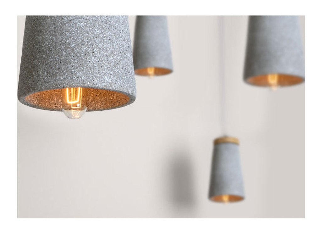 Coburg Wooden Top Stone Shade Pendant Light