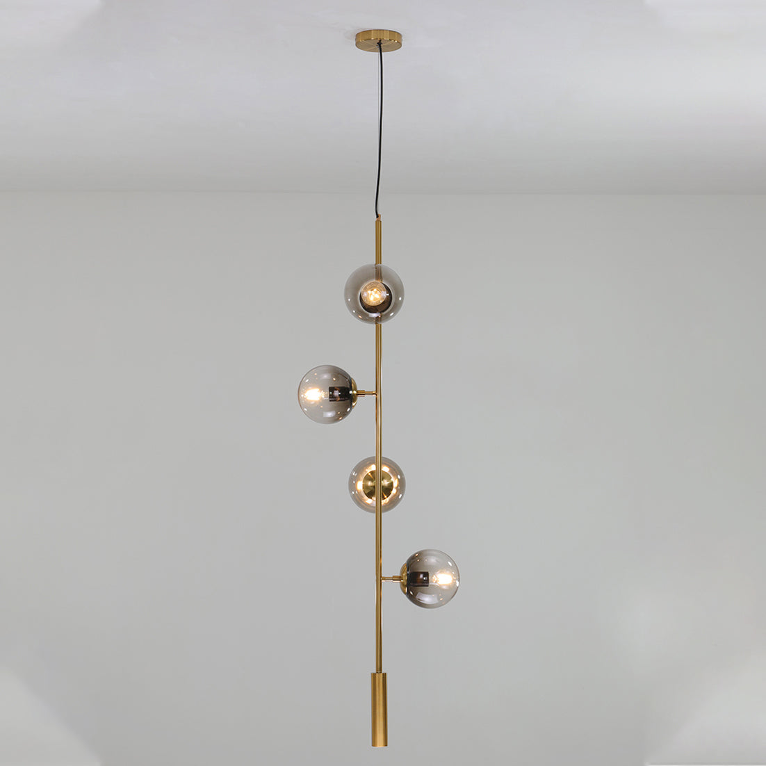 Olive Tree Branch Line Chandelier vertical on