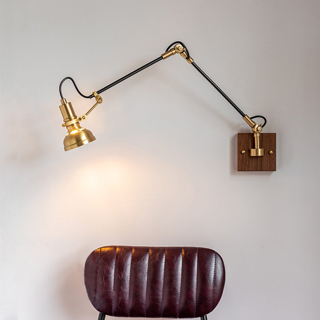 Mill House Long Arm Brass Wall Light