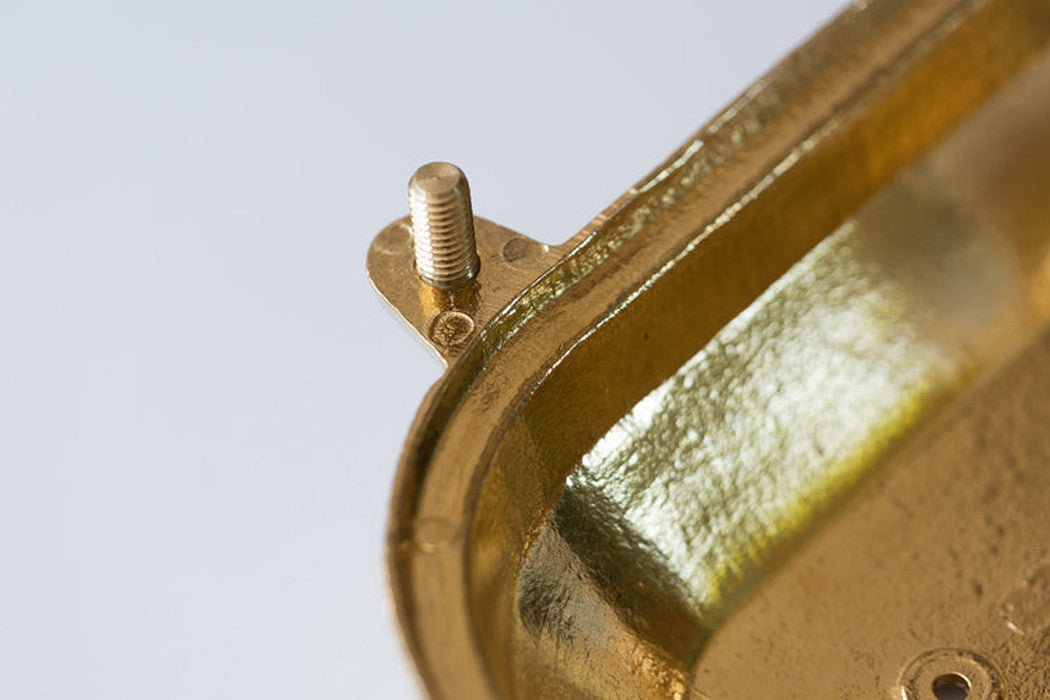 Nautilus Oval brass cage outdoor wall light / ceiling Light