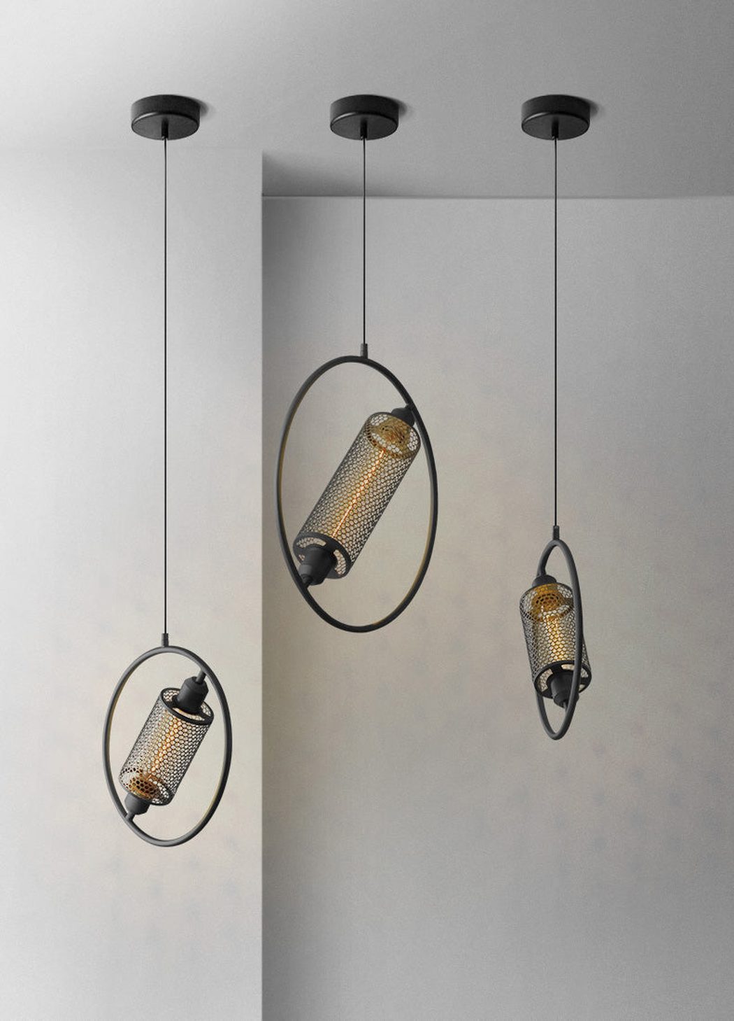Chiswick Hoop Minimalist Brass Fitting Pendant Light