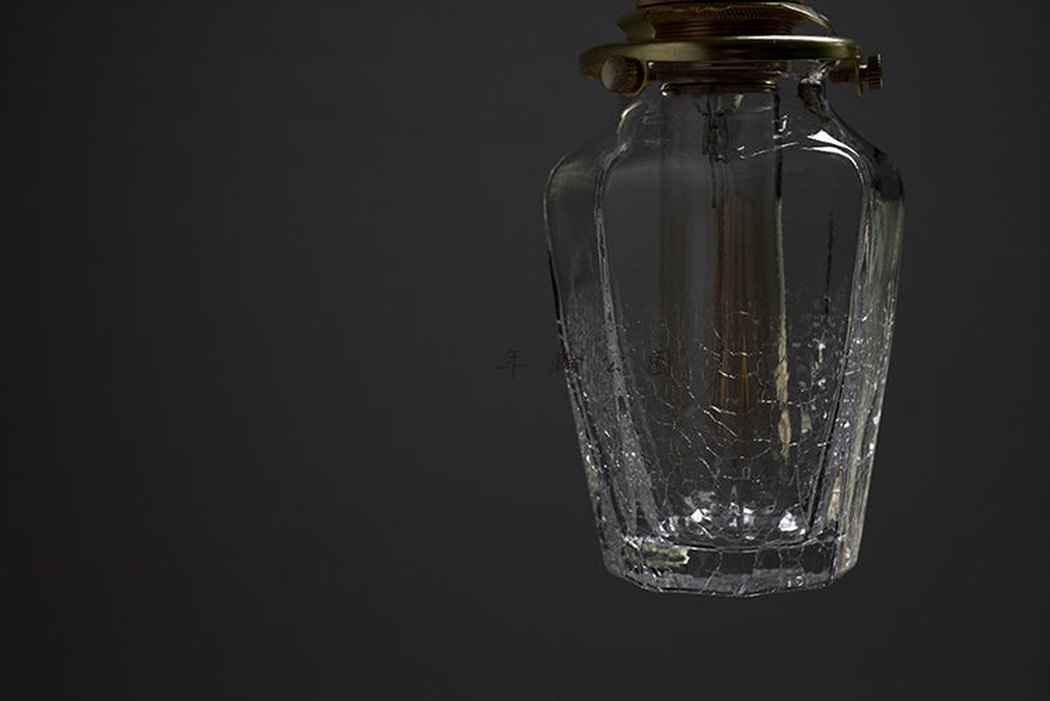Alfred brass glass shade french country pendant light