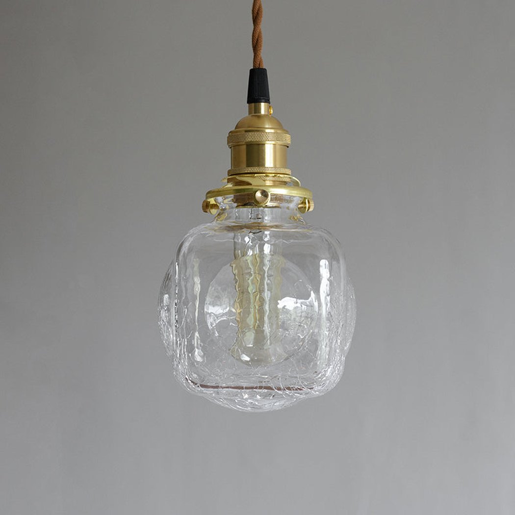 Alfred brass glass shade french country pendant light