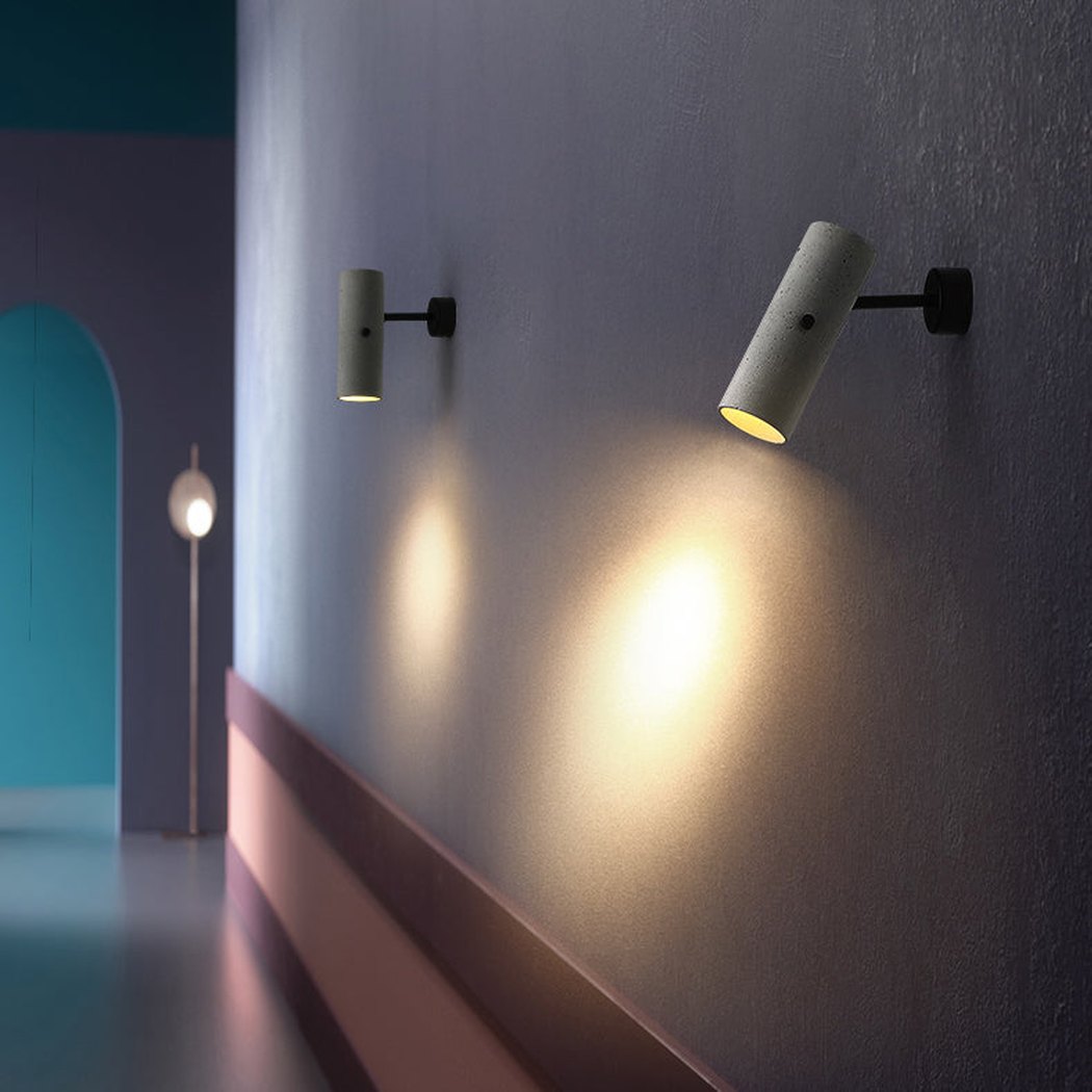 Concrete Pipe Minimalist Line Wall Light